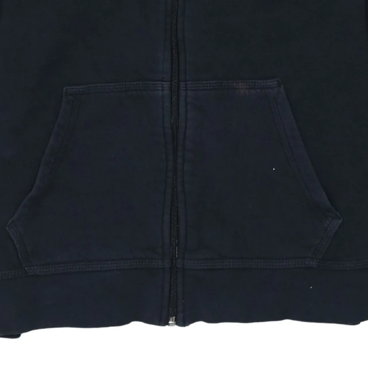 Nike Black Zip Hoodie Women’s XLarge Embroidered Swoosh Split Pocket Fleece Sweatshirt sold by Vintage Club product image thumbnail 4
