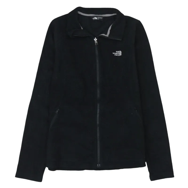 The North Face Black Fleece Jacket Women’s Medium Embroidered Chest Logo Zip Pockets Outerwear sold by Vintage Club