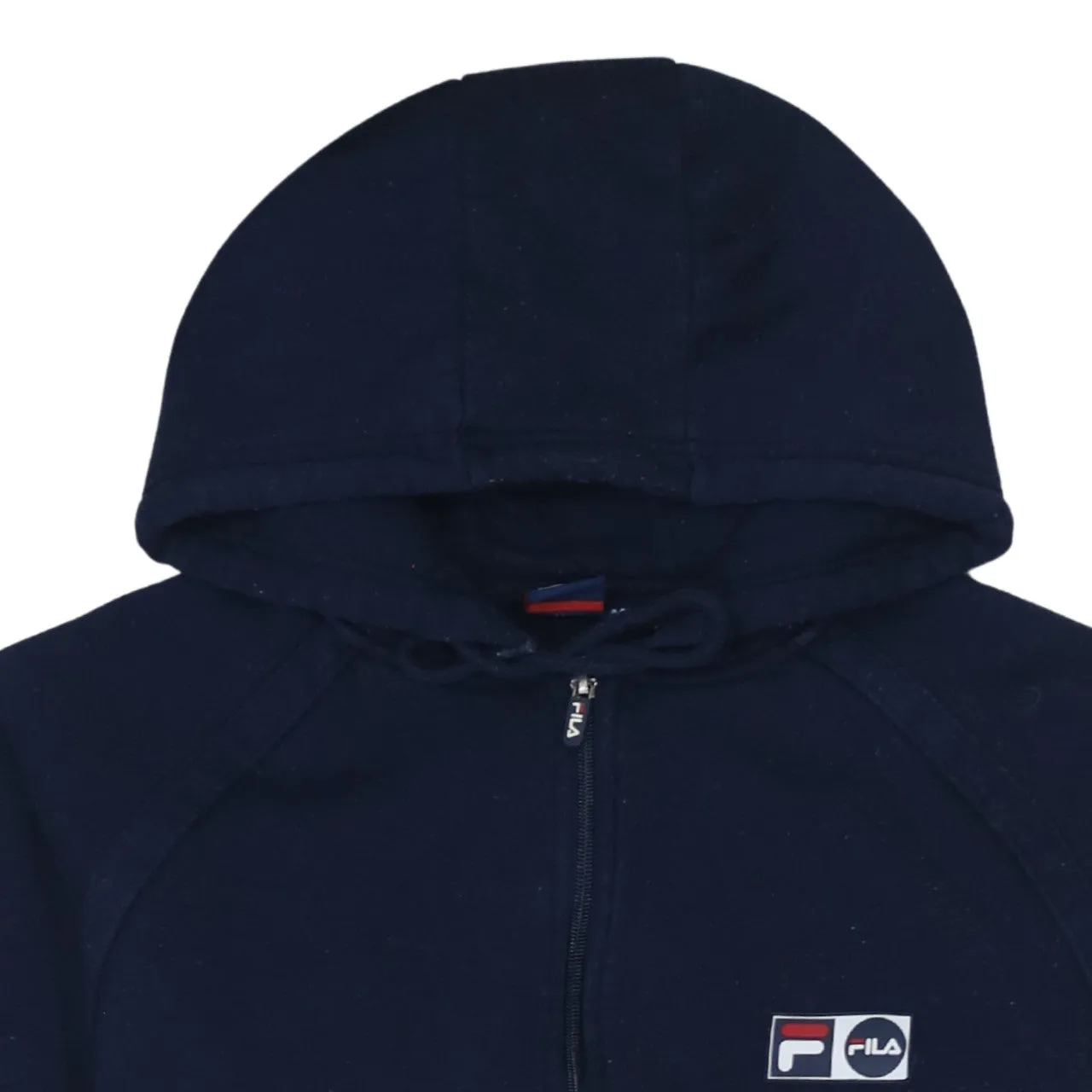 Fila Navy Grey Hoodie Women’s Medium Full Zip Embroidered Chest Logo Pockets Sweatshirt sold by Vintage Club product image thumbnail 3