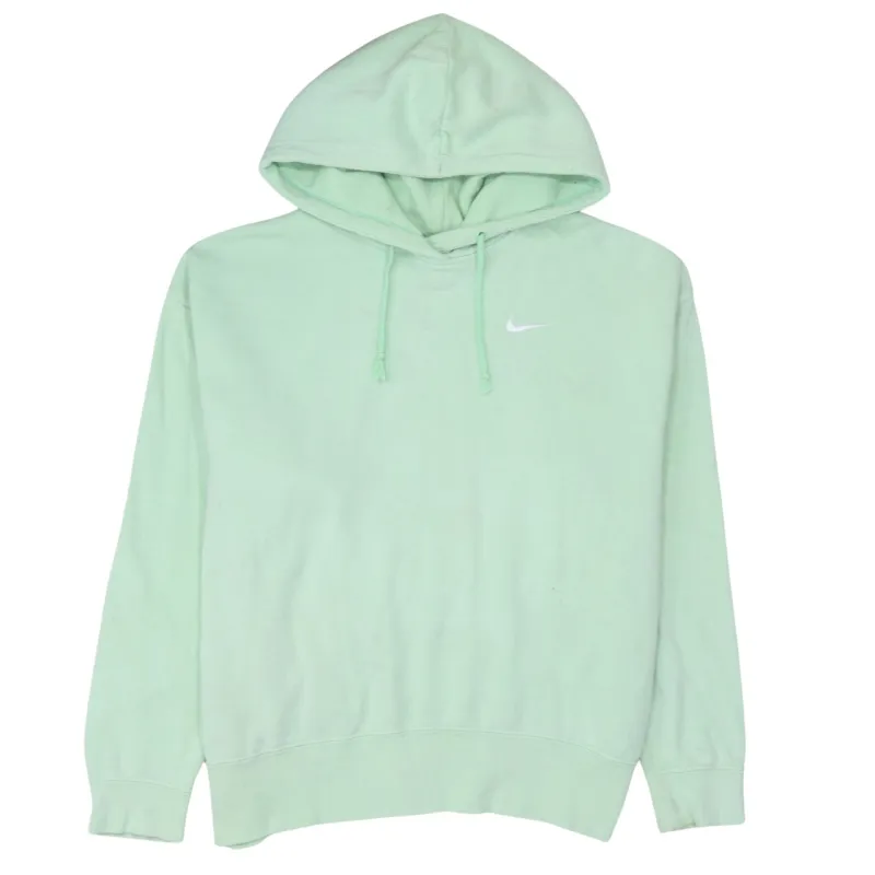 Nike Mint Green Hoodie Men's Large Embroidered Swoosh Pullover Ribbed Cuffs Hem Sweatshirt sold by Vintage Club