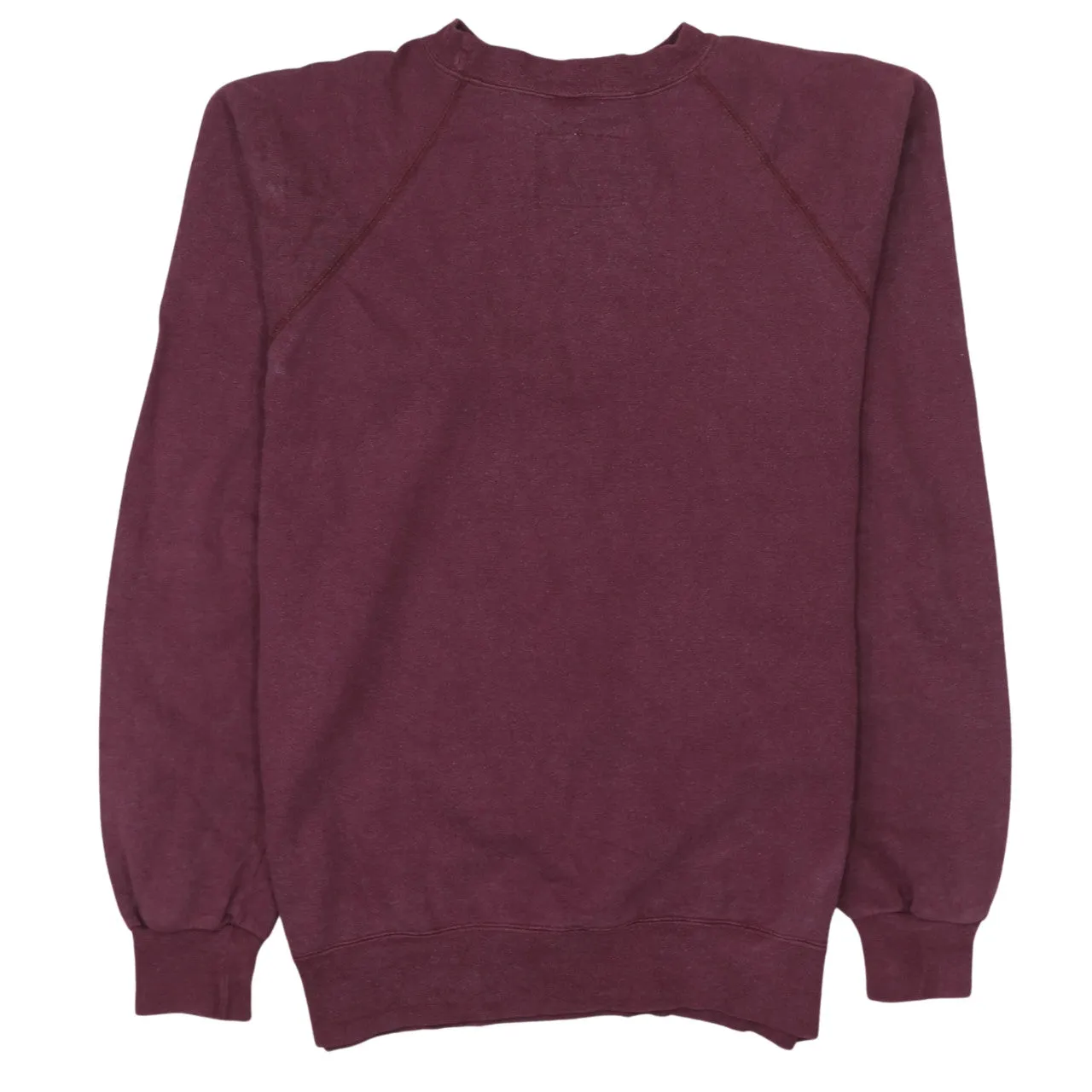 Champion Burgundy Red Sweatshirt Women’s Medium Embroidered Chest Logo Raglan Crewneck Pullover sold by Vintage Club product image thumbnail 2