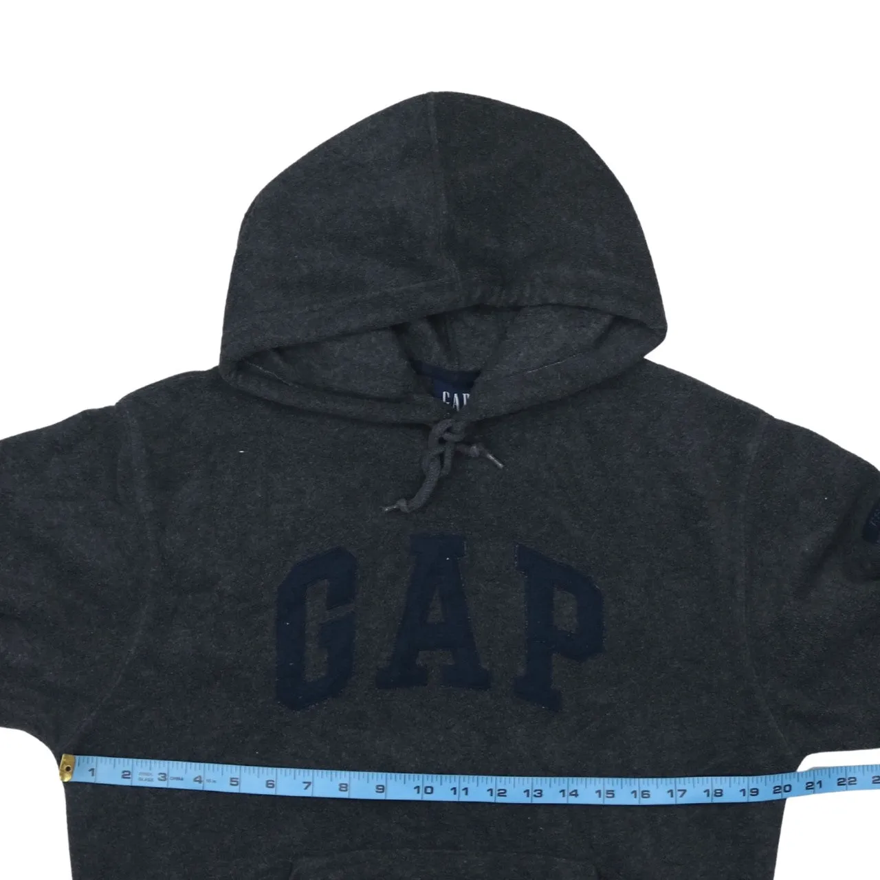Gap Charcoal Grey Hoodie Men's XSmall Embroidered Logo Front Pouch Fleece Pullover Sweatshirt sold by Vintage Club product image thumbnail 5