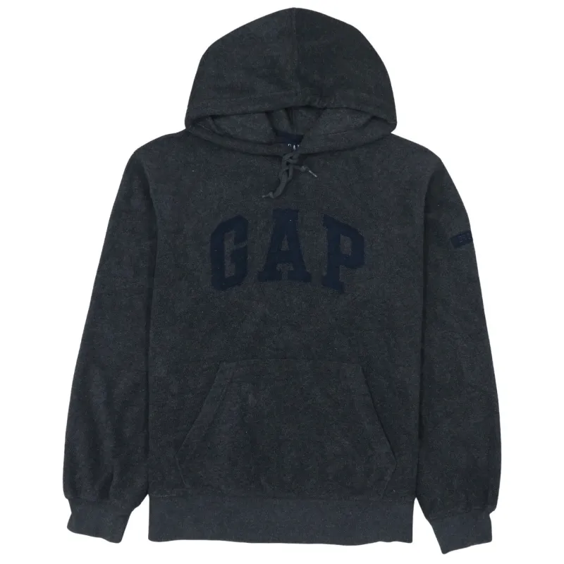 Gap Charcoal Grey Hoodie Men's XSmall Embroidered Logo Front Pouch Fleece Pullover Sweatshirt sold by Vintage Club