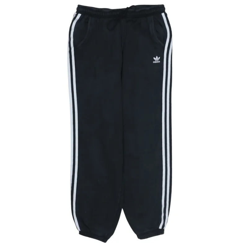 Adidas Black Joggers Women’s Large Trefoil Logo Three Stripe Elasticated Cuff Sweatpants sold by Vintage Club