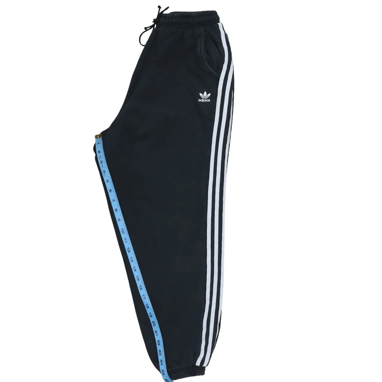 Adidas Black Joggers Women’s Large Trefoil Logo Three Stripe Elasticated Cuff Sweatpants sold by Vintage Club product image thumbnail 5