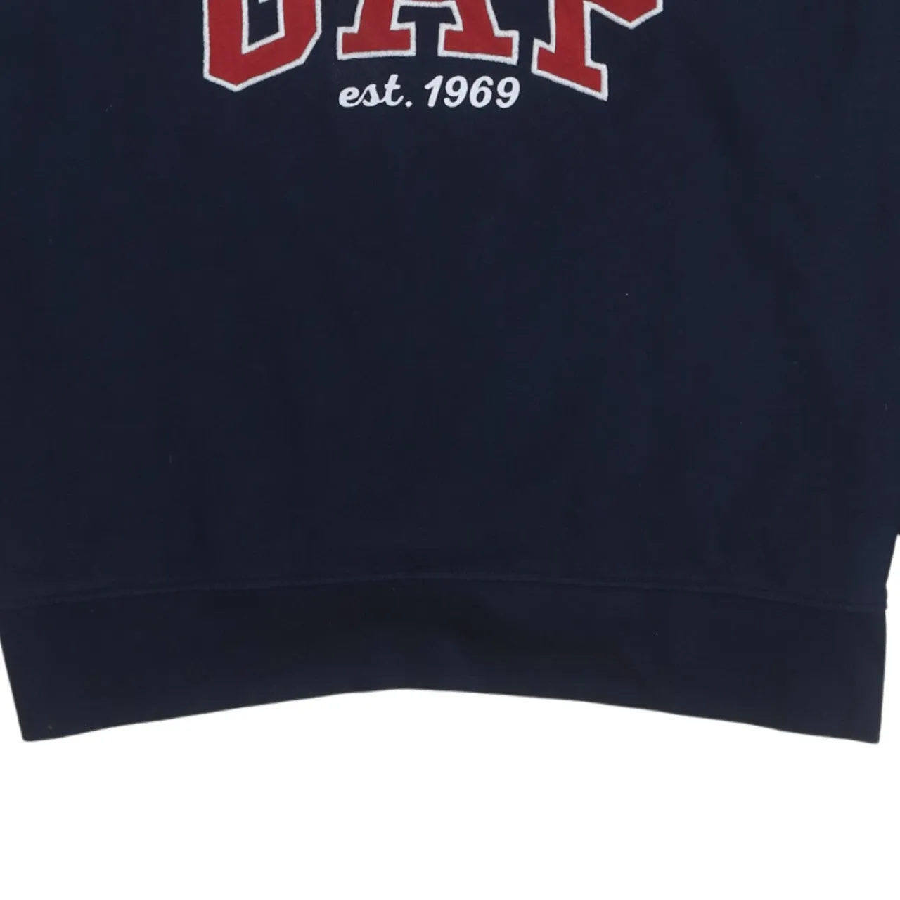Gap Navy Blue Quarter Zip Sweatshirt Men's Large Embroidered Logo Ribbed Pullover Fleece Top sold by Vintage Club product image thumbnail 4