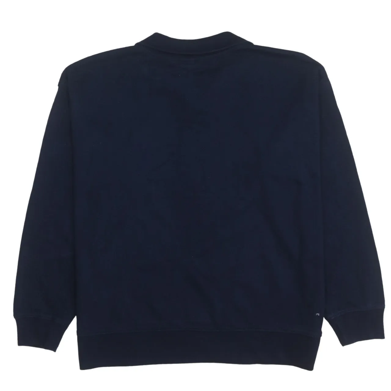 Gap Navy Blue Quarter Zip Sweatshirt Men's Large Embroidered Logo Ribbed Pullover Fleece Top sold by Vintage Club product image thumbnail 2