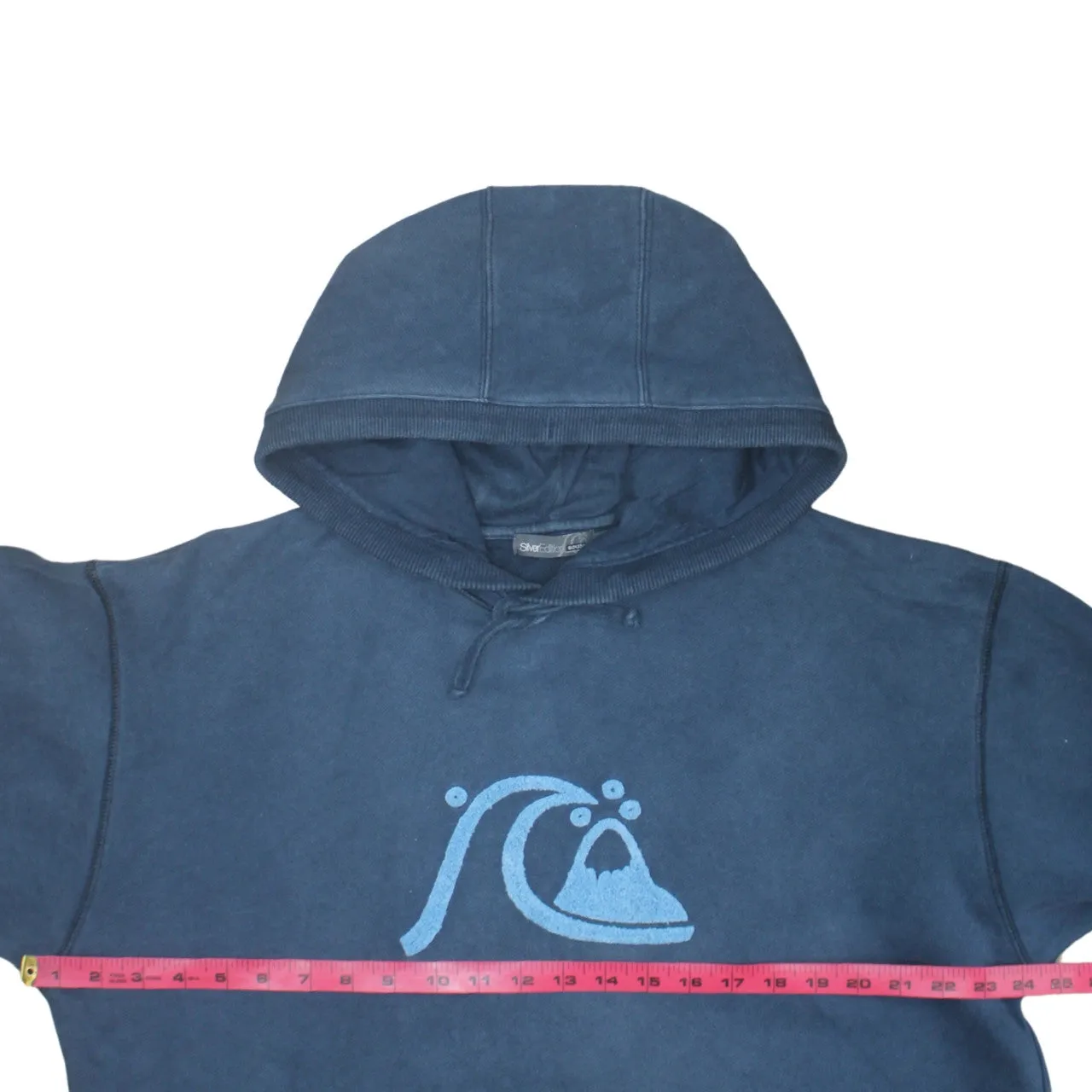 Quiksilver Navy Blue Hoodie Women’s XXL Embroidered Wave Logo Front Pockets Pullover Sweatshirt sold by Vintage Club product image thumbnail 5