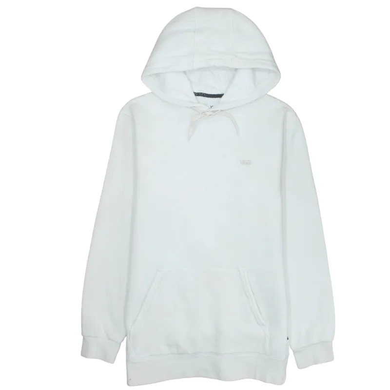 Vans Off White Hoodie Men's Small Embroidered Chest Logo Drawstring Hood Front Pocket Sweatshirt sold by Vintage Club