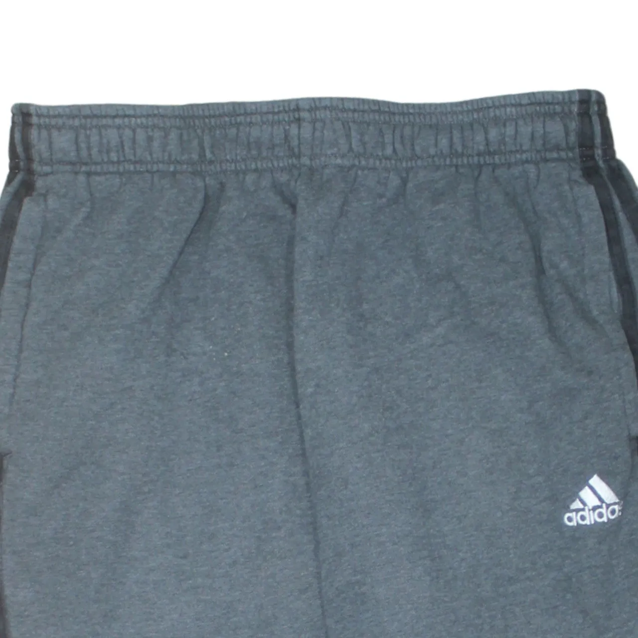 Adidas Dark Grey Joggers Men's Medium Elastic Waist Logo Side Stripe Sweatpants sold by Vintage Club product image thumbnail 3