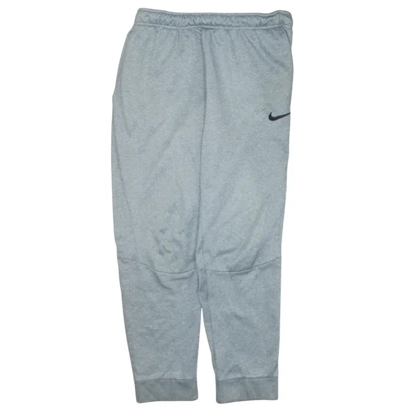 Nike Light Grey Joggers Men’s Large Printed Swoosh Elastic Waist Cuffed Sweatpants made by Nike