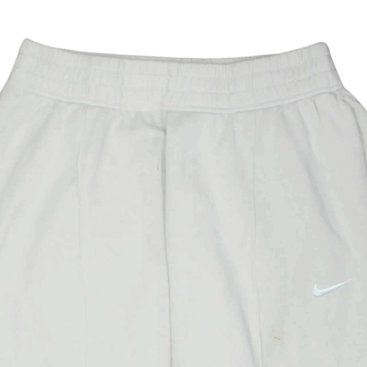 Nike Beige Cream Joggers Men’s Small Embroidered Swoosh Elastic Waist Cuffed Sweatpants sold by Vintage Club product image thumbnail 3