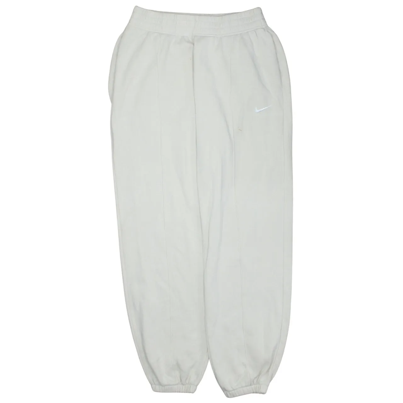 Nike Beige Cream Joggers Men’s Small Embroidered Swoosh Elastic Waist Cuffed Sweatpants sold by Vintage Club