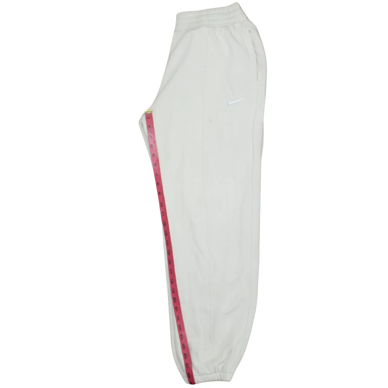 Nike Beige Cream Joggers Men’s Small Embroidered Swoosh Elastic Waist Cuffed Sweatpants sold by Vintage Club product image thumbnail 5