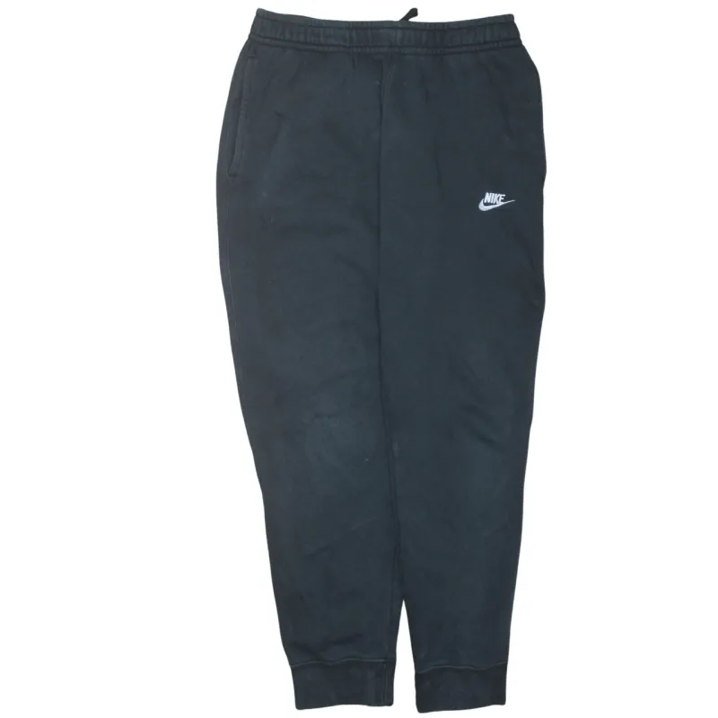 Nike Black Joggers Sweatpants Men’s Medium Embroidered Swoosh Cuffed Hem Pockets sold by Vintage Club