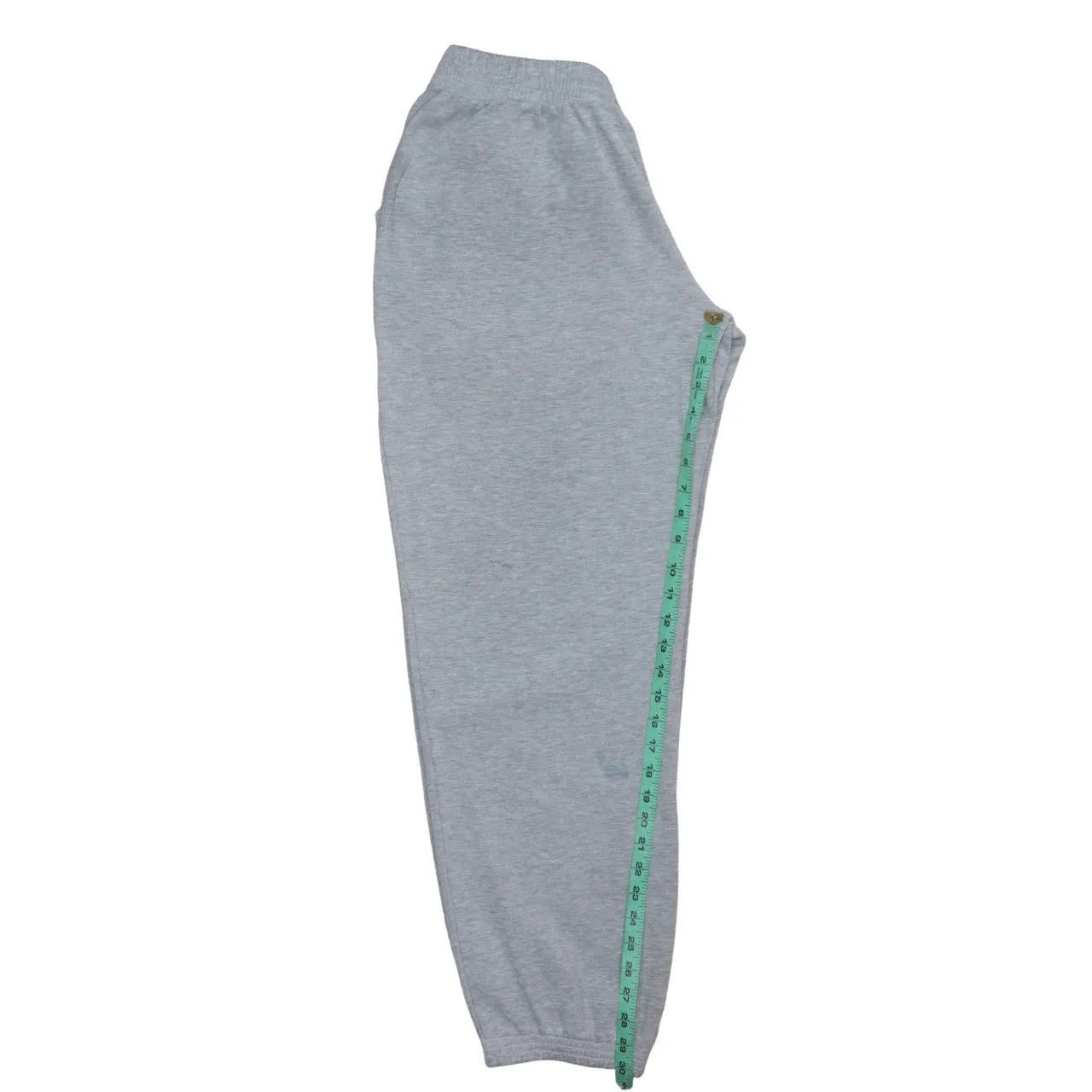 Adidas Light Grey Joggers Men’s XLarge Elasticated Cuffs Blue Printed Logo Sweatpants sold by Vintage Club product image thumbnail 5
