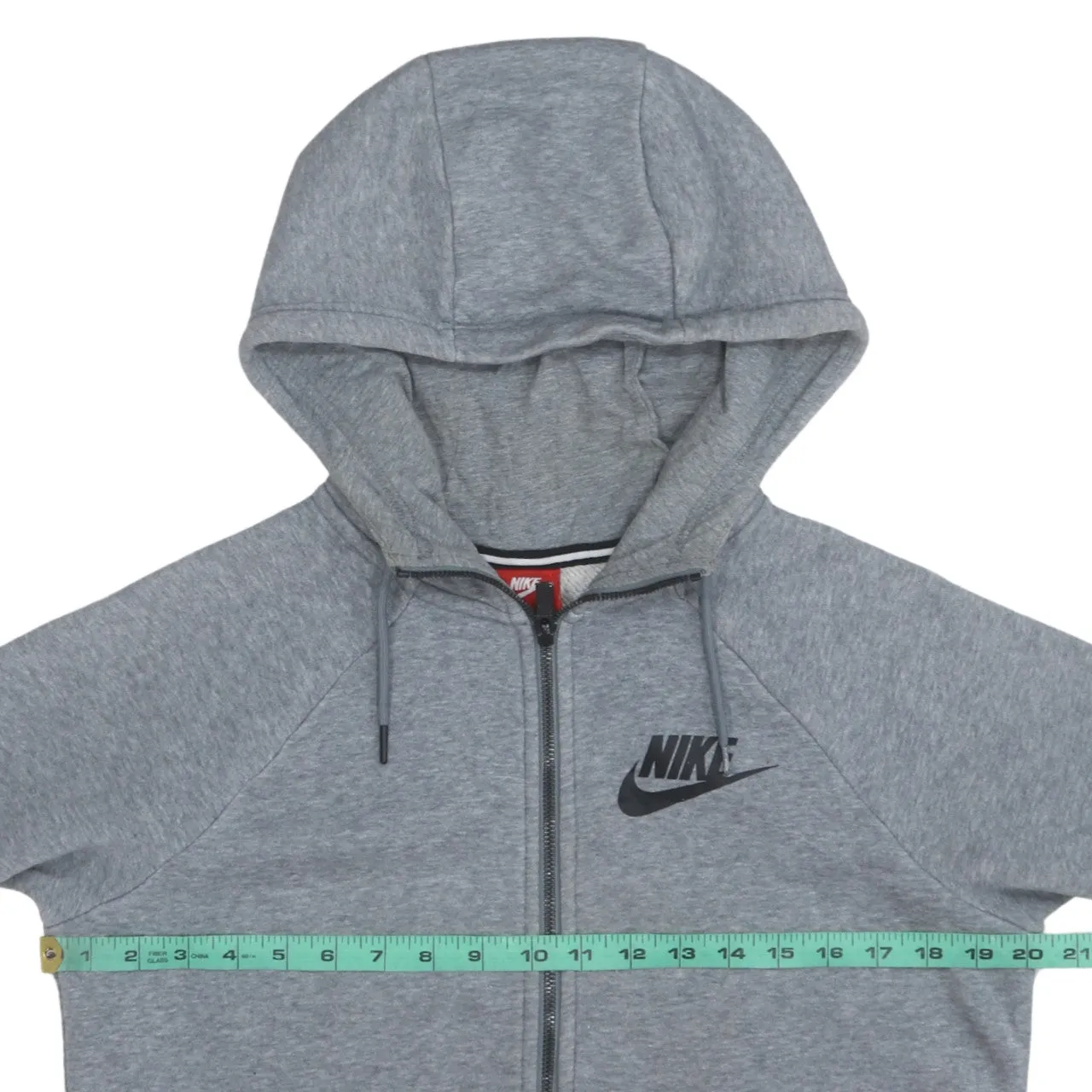 Nike 90's Swoosh Full Zip Up Hoodie Small Grey sold by Vintage Club product image thumbnail 5