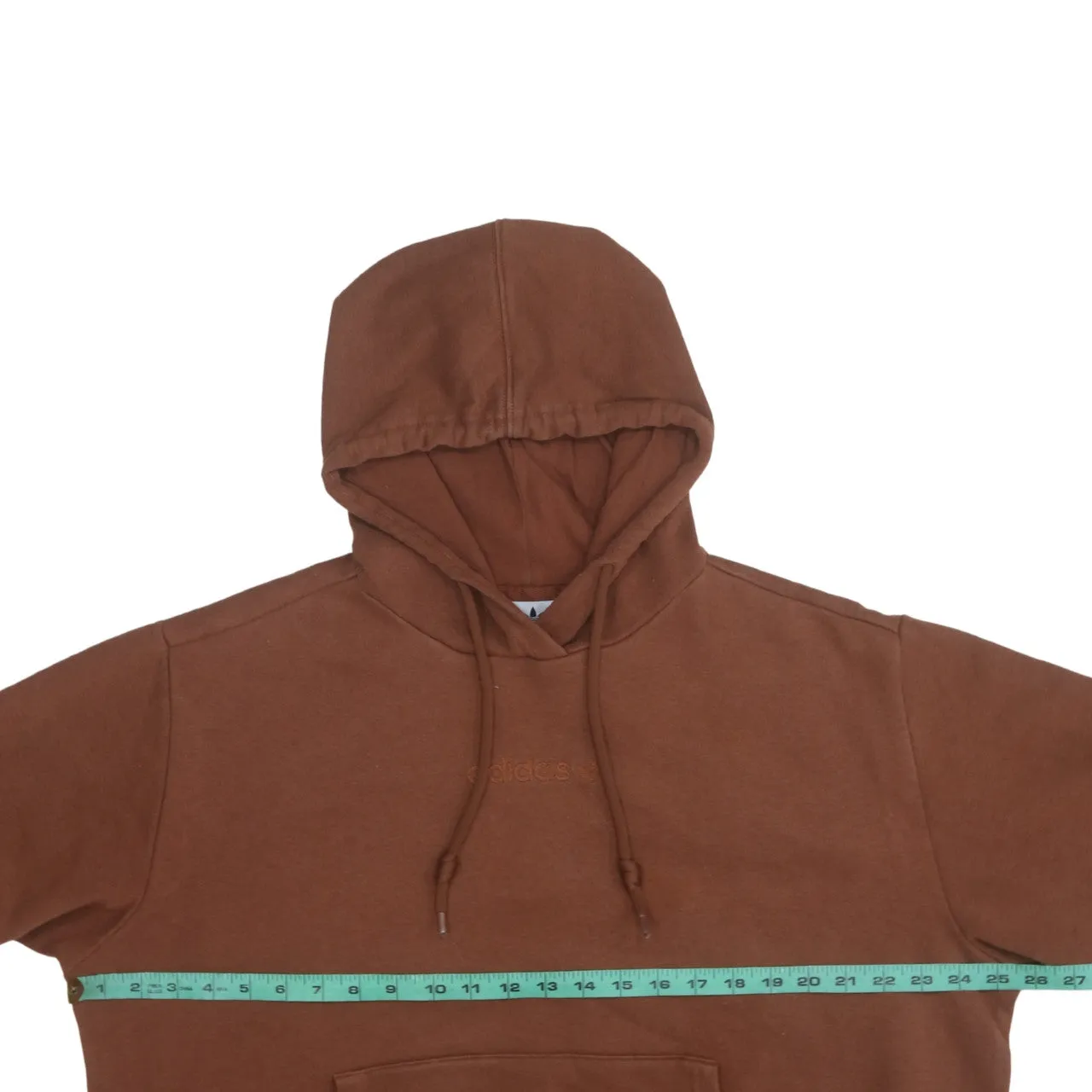 Adidas Brown Hoodie Women’s XXLarge Embroidered Chest Logo Drawstring Hood Front Pocket Sweatshirt sold by Vintage Club product image thumbnail 5