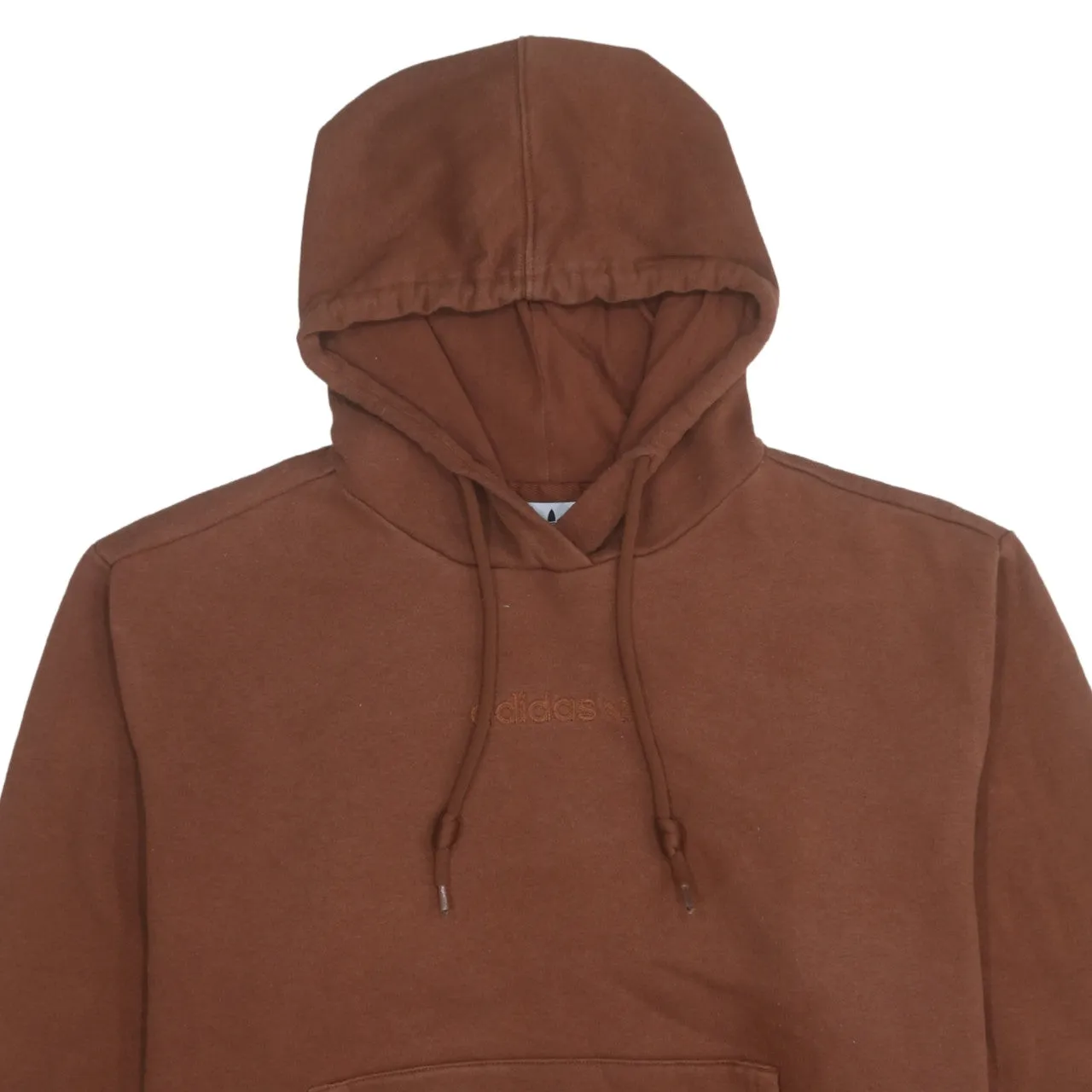 Adidas Brown Hoodie Women’s XXLarge Embroidered Chest Logo Drawstring Hood Front Pocket Sweatshirt sold by Vintage Club product image thumbnail 3