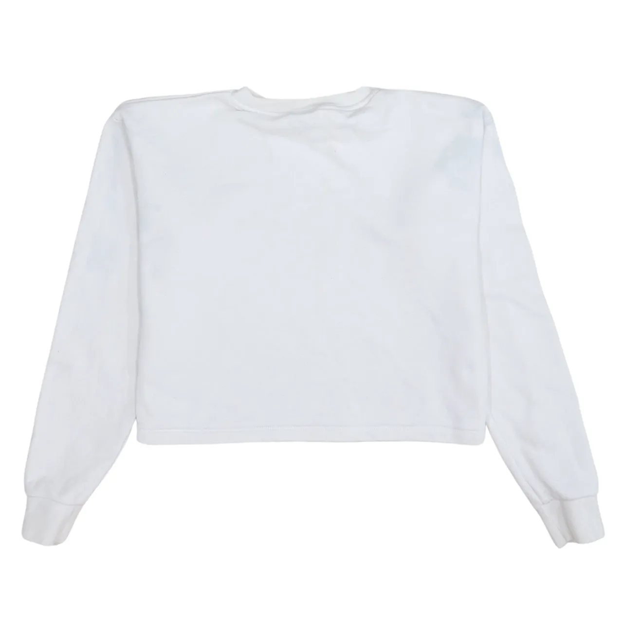 Adidas White Sweatshirt Women’s XSmall Embroidered Trefoil Chest Playing Card Sleeve Pullover Top sold by Vintage Club product image thumbnail 2