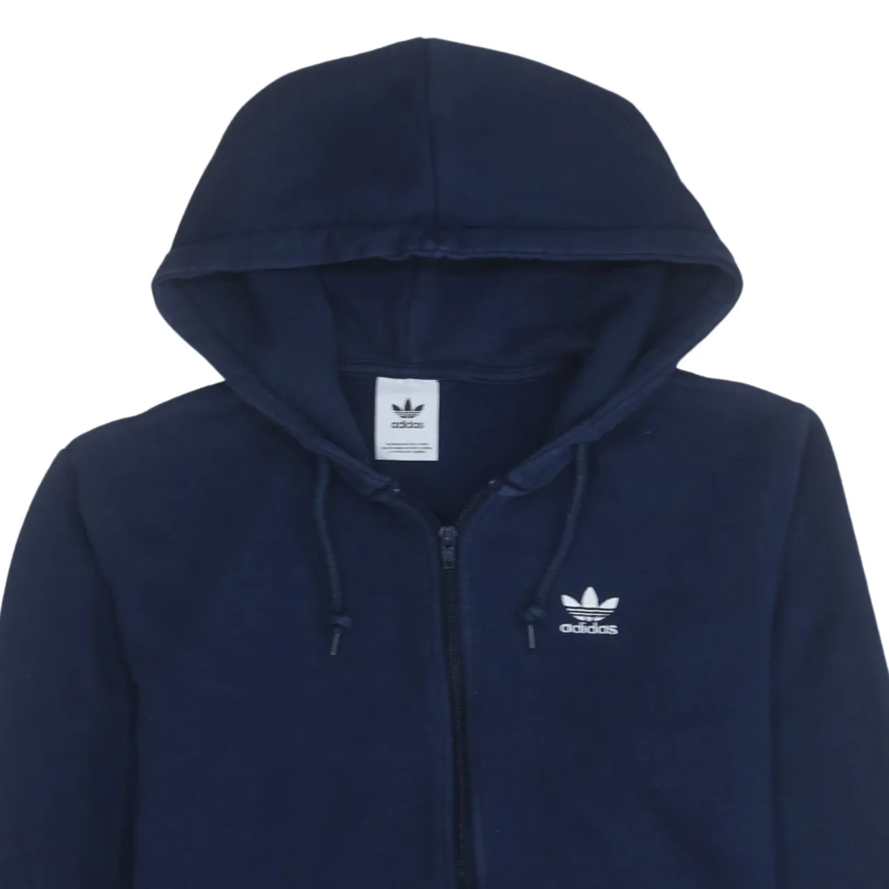Adidas Navy Blue Full Zip Hoodie Men's Small Trefoil Printed Logo Casual Sweatshirt sold by Vintage Club product image thumbnail 3