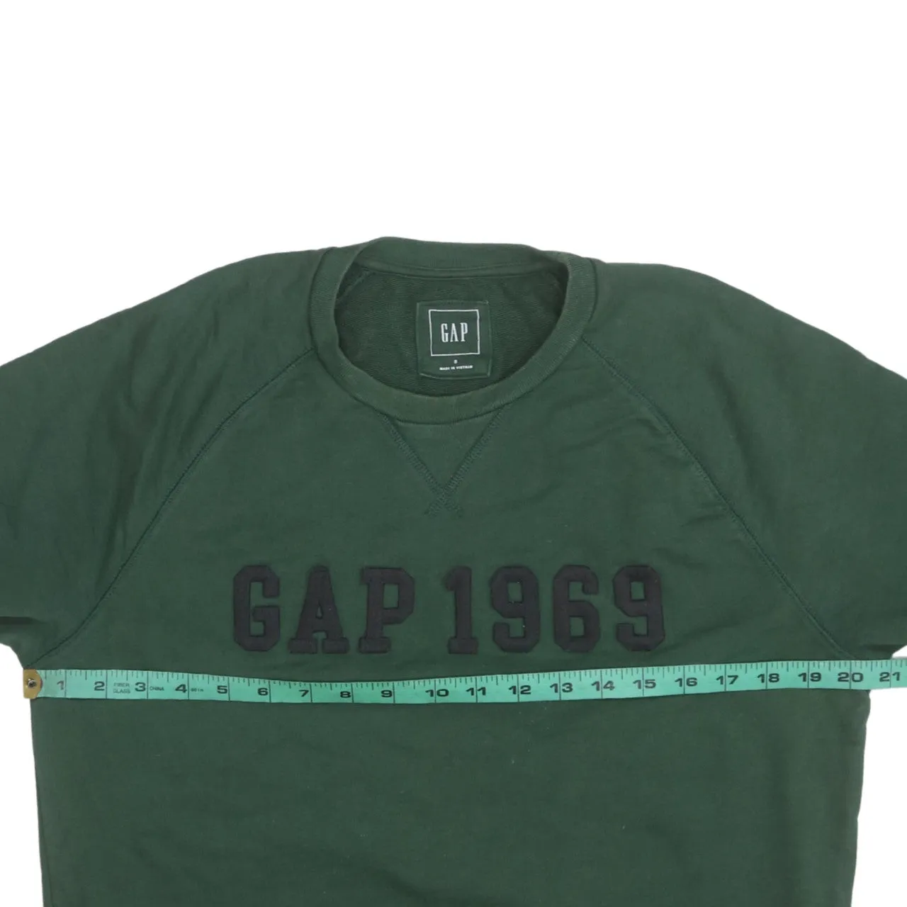 Gap Dark Green Sweatshirt Men's Small Embroidered GAP 1969 Logo Crewneck Pullover sold by Vintage Club product image thumbnail 5