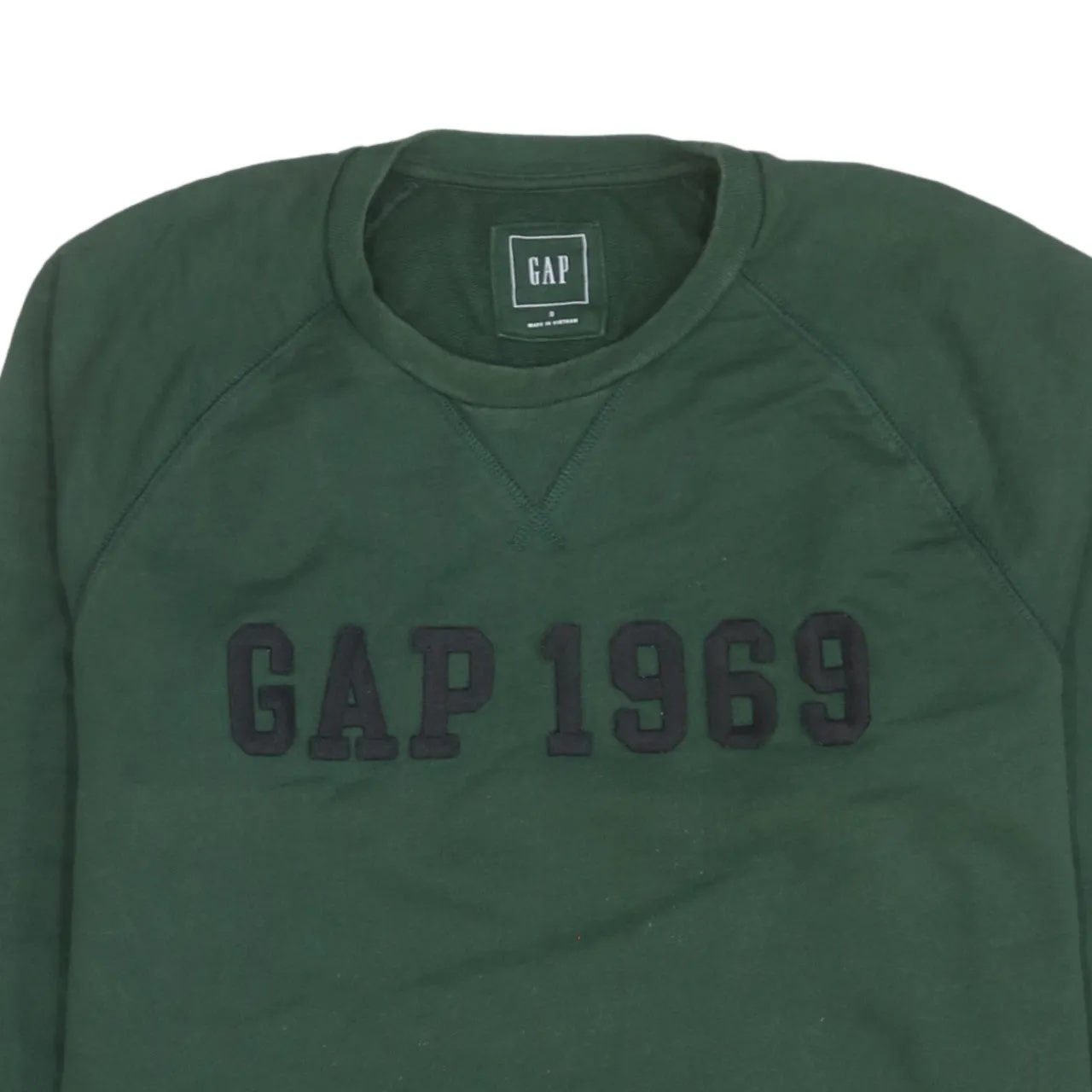 Gap Dark Green Sweatshirt Men's Small Embroidered GAP 1969 Logo Crewneck Pullover sold by Vintage Club product image thumbnail 3