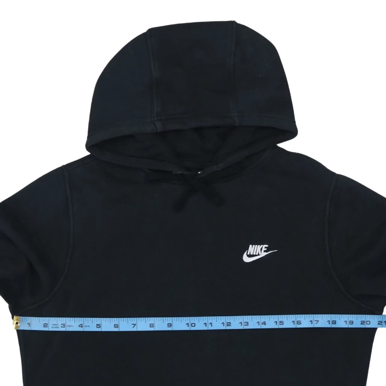 Nike Black Hoodie Men's Small Embroidered Swoosh Logo Front Pocket Pullover Sweatshirt sold by Vintage Club product image thumbnail 5