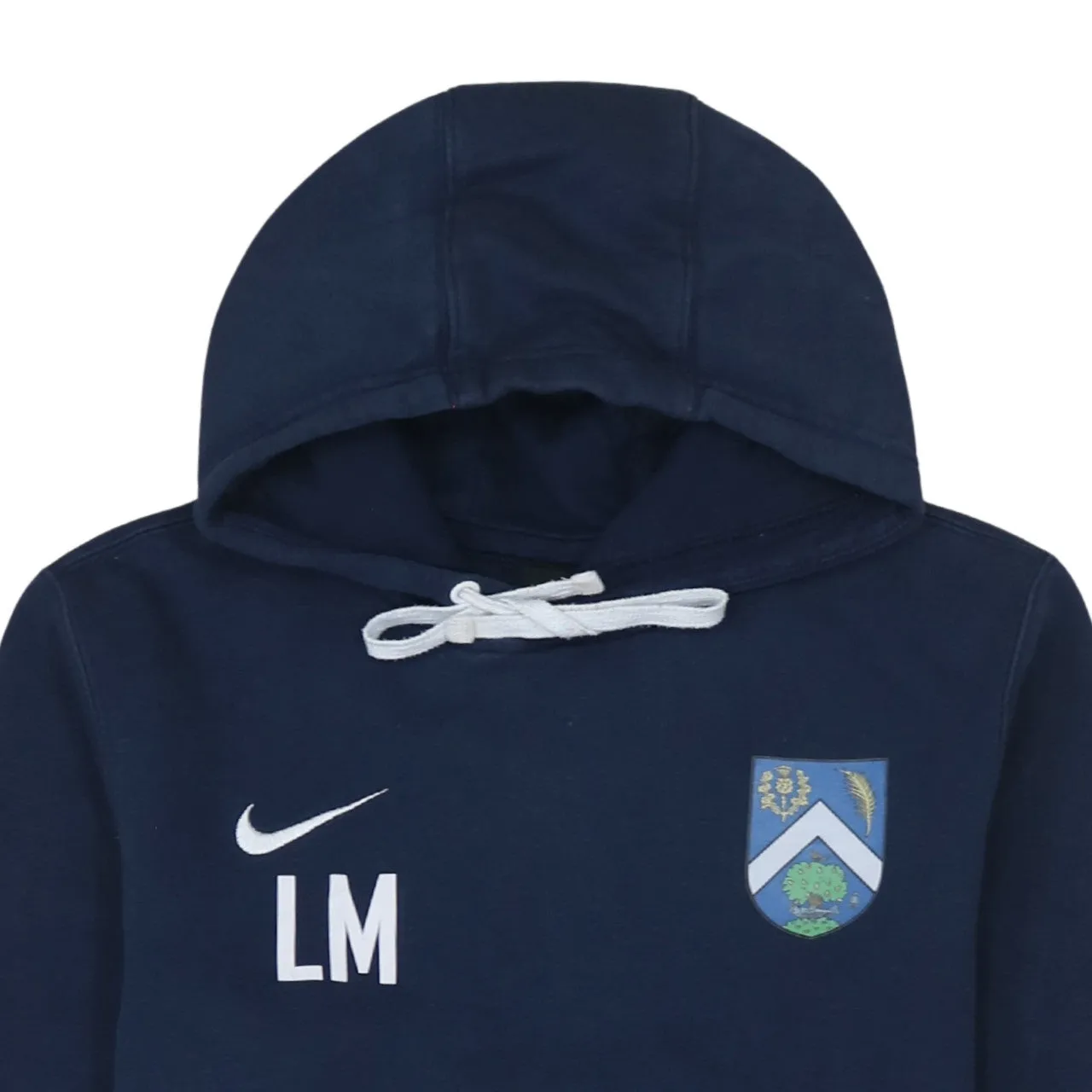 Nike Navy Blue Hoodie Women’s Small Printed Crest ACCIES Hockey Embroidered Back Logo Sweatshirt sold by Vintage Club product image thumbnail 3
