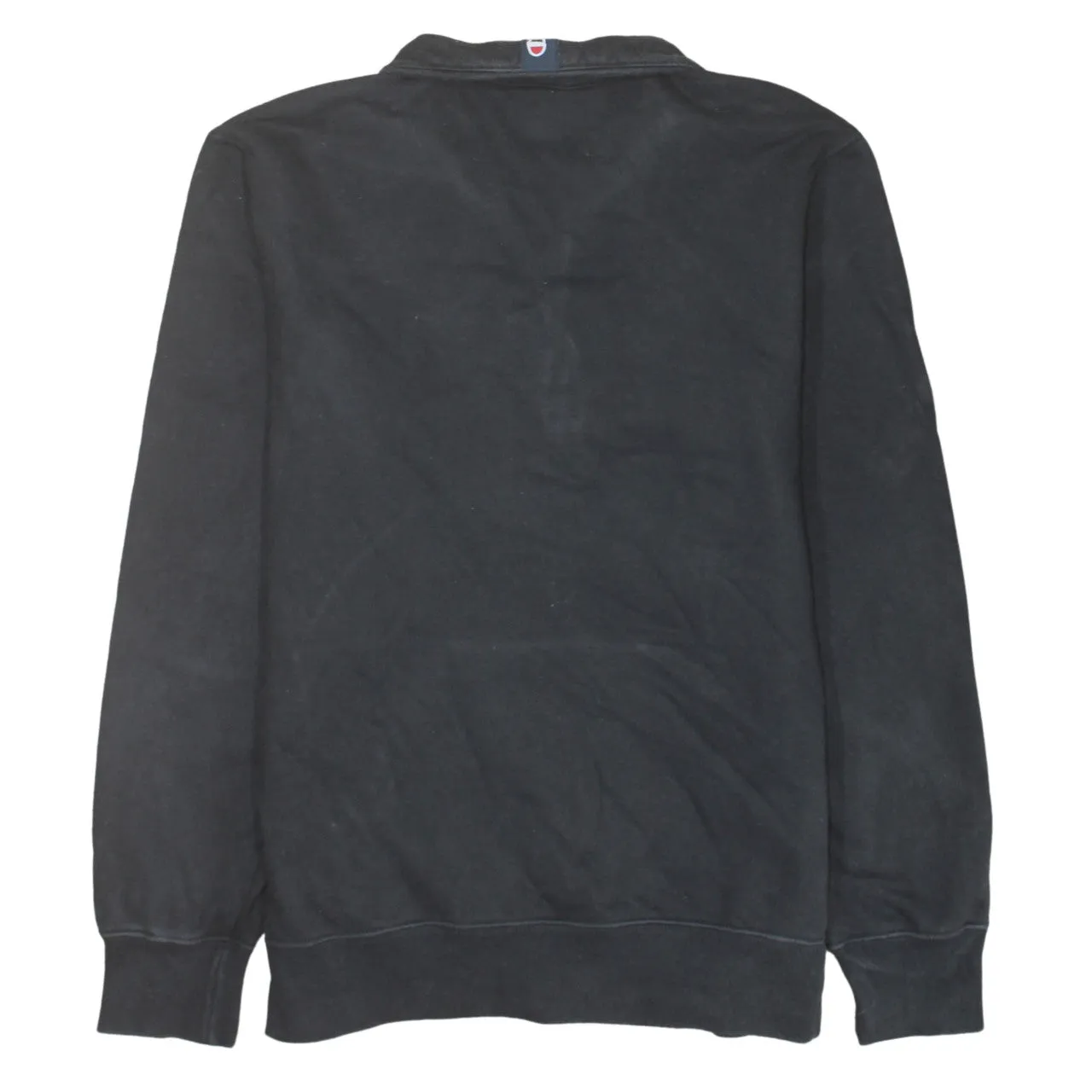 Champion Black Quarter Zip Sweatshirt Women's Medium Embroidered Logo Front Pocket Pullover Top sold by Vintage Club product image thumbnail 2