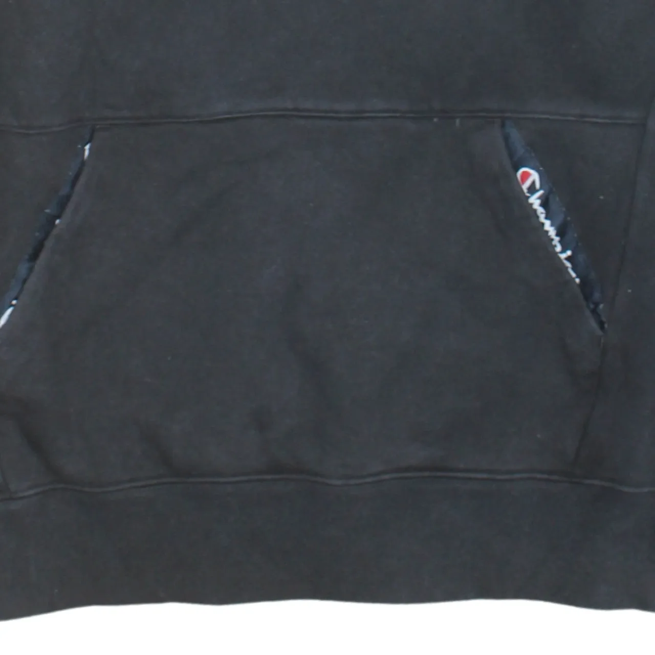 Champion Black Quarter Zip Sweatshirt Women's Medium Embroidered Logo Front Pocket Pullover Top sold by Vintage Club product image thumbnail 4