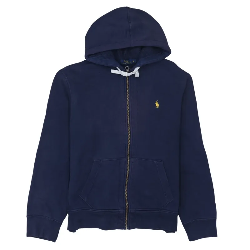 Polo Ralph Lauren Navy Blue Hoodie Women’s XLarge Embroidered Pony Zip Fleece Sweatshirt sold by Vintage Club