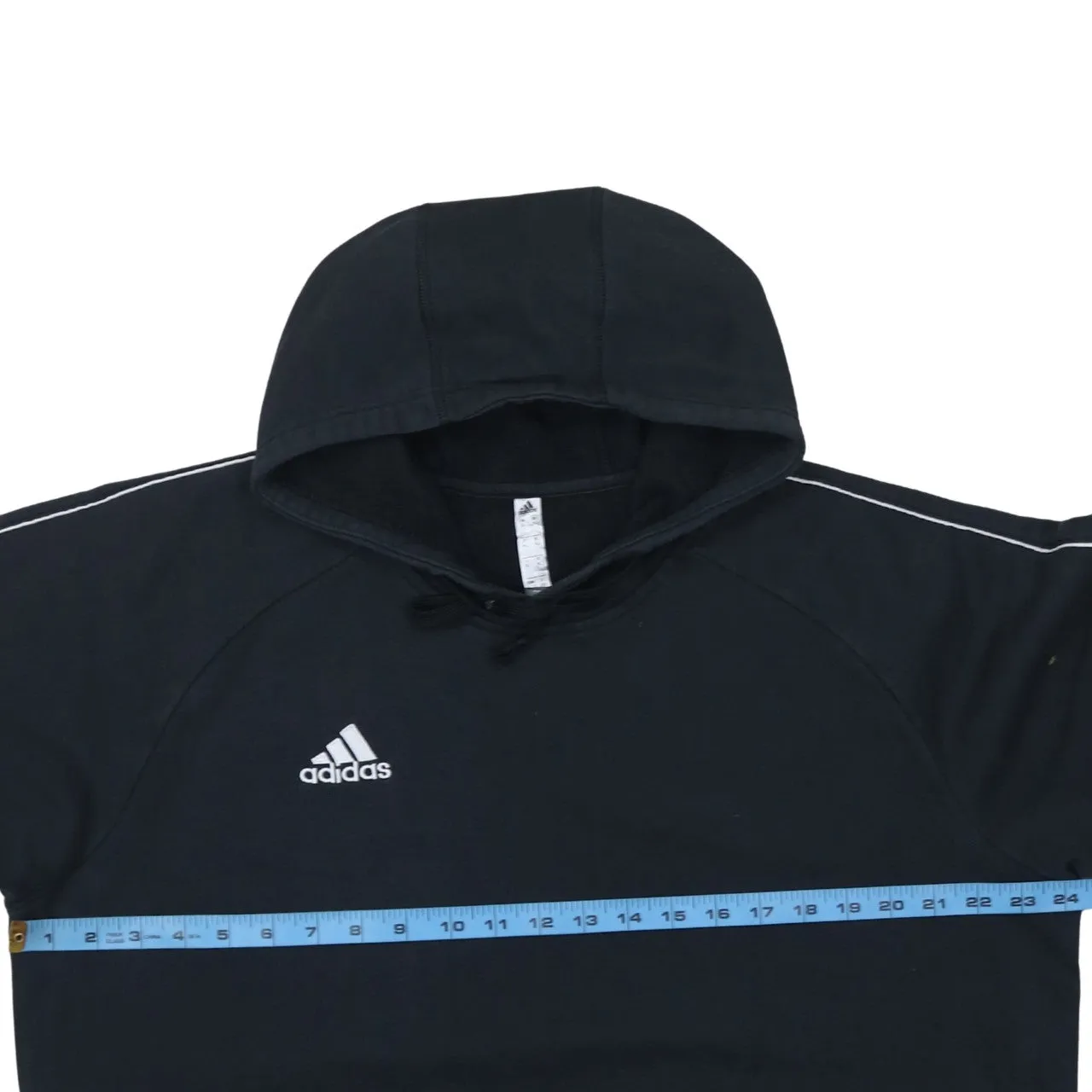Adidas Black Hoodie Women’s XLarge Embroidered Logo Piping Detail Pullover Sweatshirt Top sold by Vintage Club product image thumbnail 5
