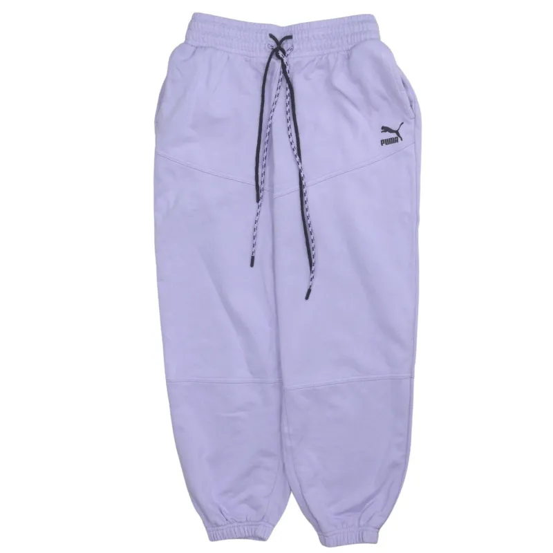 Puma Lilac Joggers Men's Small Elastic Waist Cuffs Embroidered Logo Sweatpants sold by Vintage Club