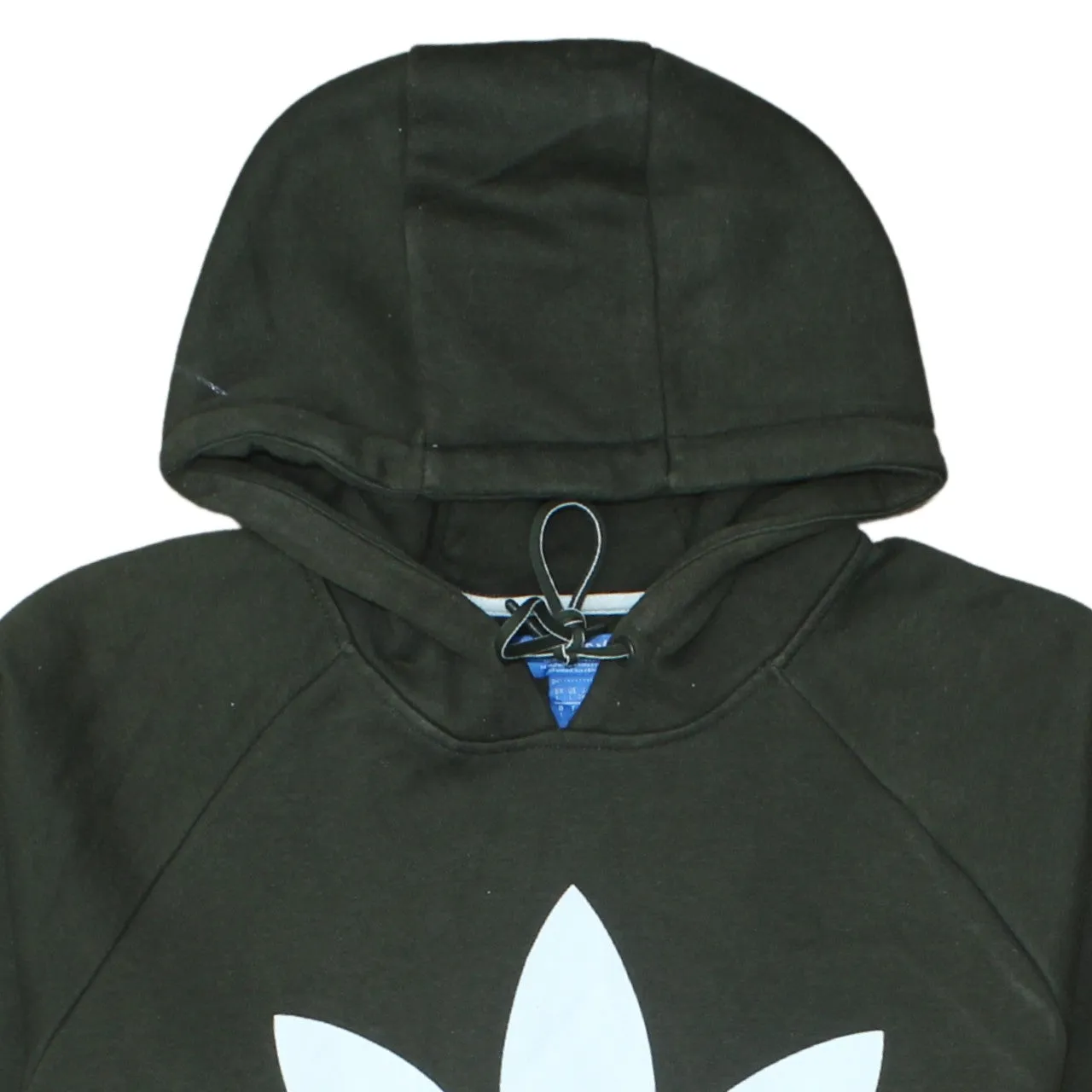 Adidas Dark Green Hoodie Women's Large Big Trefoil Printed Logo Front Pocket Sweatshirt sold by Vintage Club product image thumbnail 3