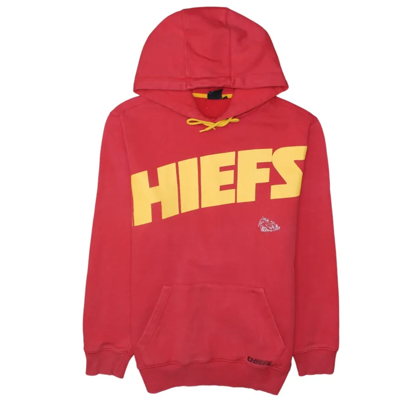 NFL Red Hoodie Women’s Large Printed Chiefs Logo Lace Neck Pullover Sweatshirt sold by Vintage Club