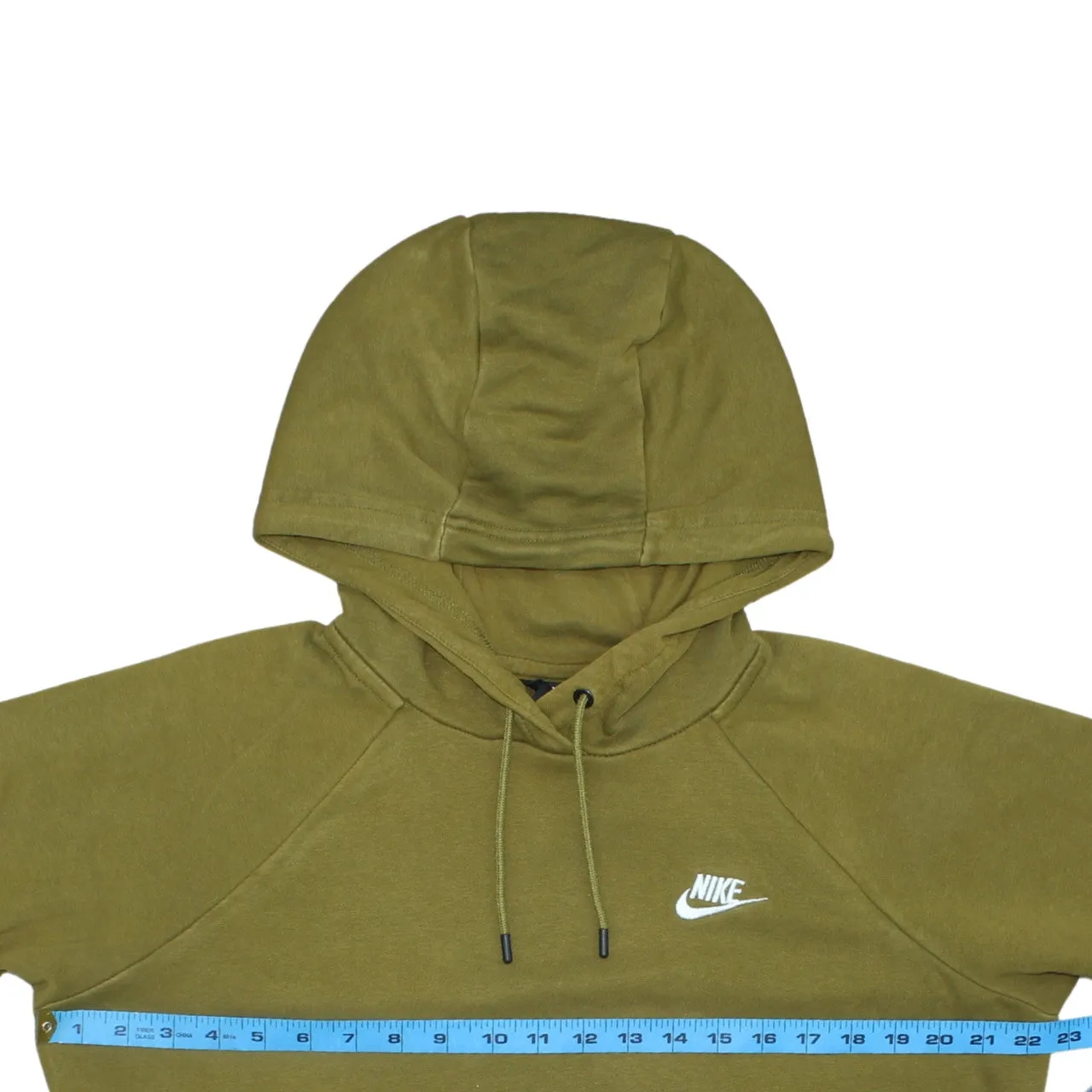 Nike Olive Green Hoodie Men's Medium Embroidered Chest Logo Front Pocket Pullover Sweatshirt sold by Vintage Club product image thumbnail 5