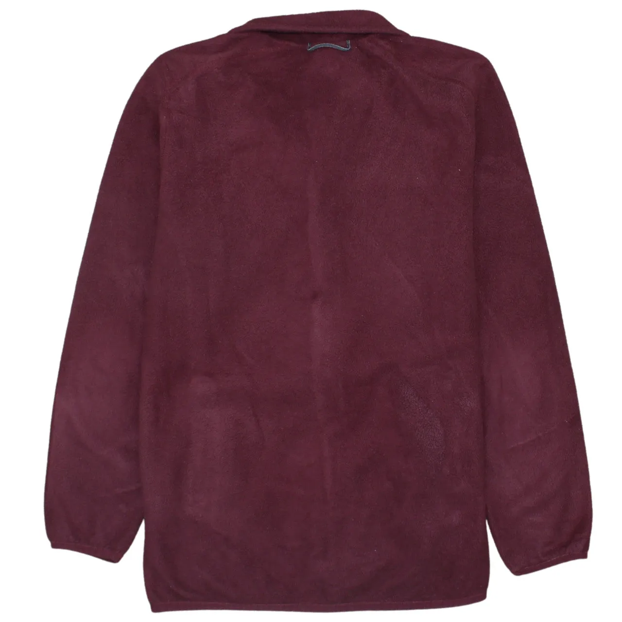 The North Face Burgundy Red Fleece Jacket Women’s Large Embroidered Chest Logo Zip Pockets Outerwear sold by Vintage Club product image thumbnail 2