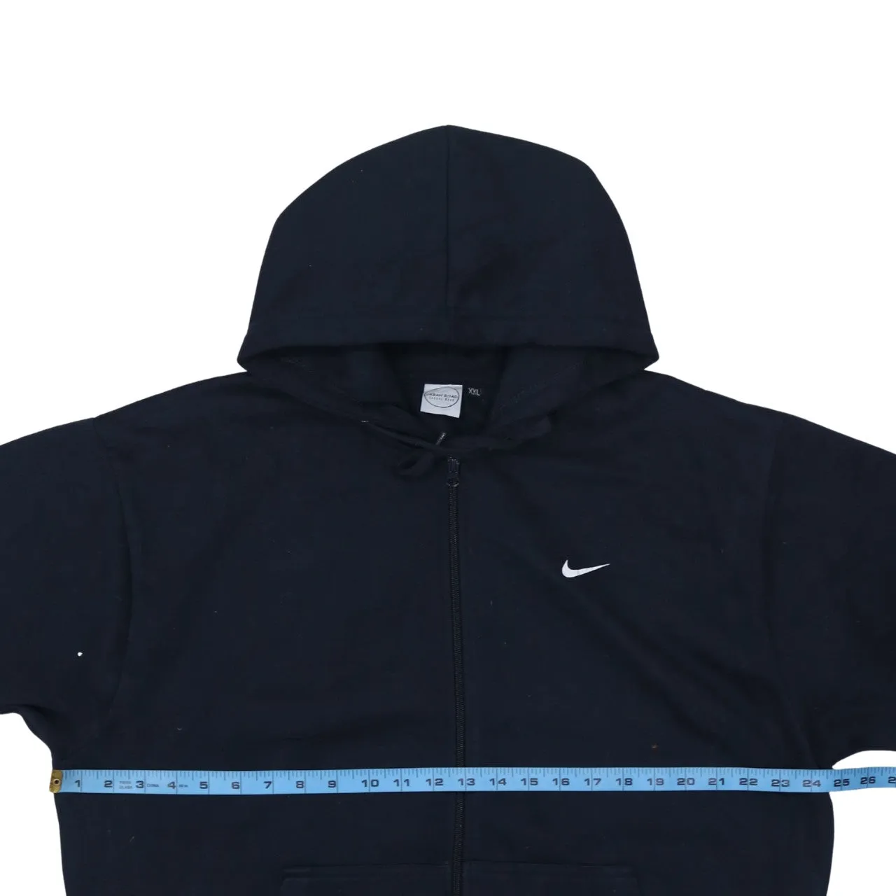Nike Navy Blue Full Zip Hoodie Women's XXLarge Embroidered Swoosh Front Pockets Fleece Sweatshirt sold by Vintage Club product image thumbnail 5