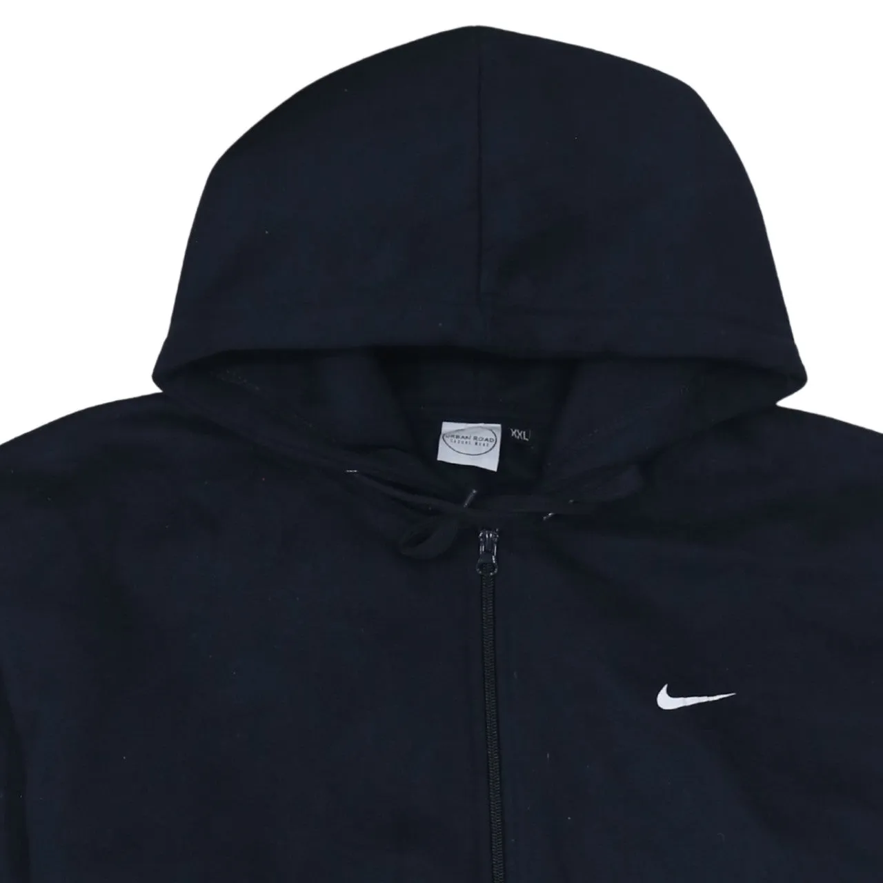 Nike Navy Blue Full Zip Hoodie Women's XXLarge Embroidered Swoosh Front Pockets Fleece Sweatshirt sold by Vintage Club product image thumbnail 3