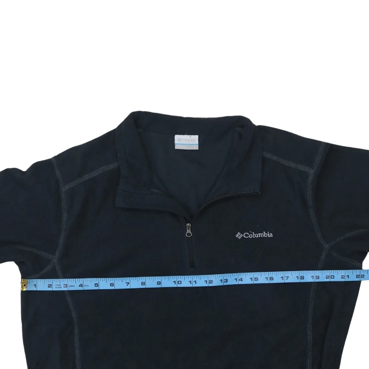 Columbia Black Fleece Jumper Women’s Large Quarter Zip Embroidered Logo Pullover Top sold by Vintage Club product image thumbnail 5