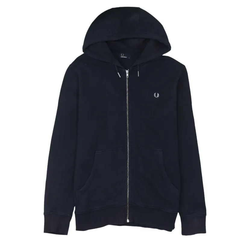 Fred Perry Black Full Zip Hoodie Women’s XLarge Embroidered Laurel Wreath Logo Pockets Sweatshirt made by Fred Perry