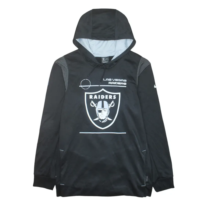 Nike Black Las Vegas Raiders Hoodie Women’s XLarge Printed Logo Pullover Top Sweatshirt sold by Vintage Club