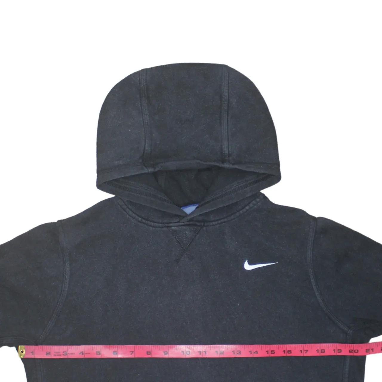 Nike Black Pullover Hoodie Women’s XLarge Embroidered Swoosh Front Pocket Fleece Sweatshirt sold by Vintage Club product image thumbnail 5