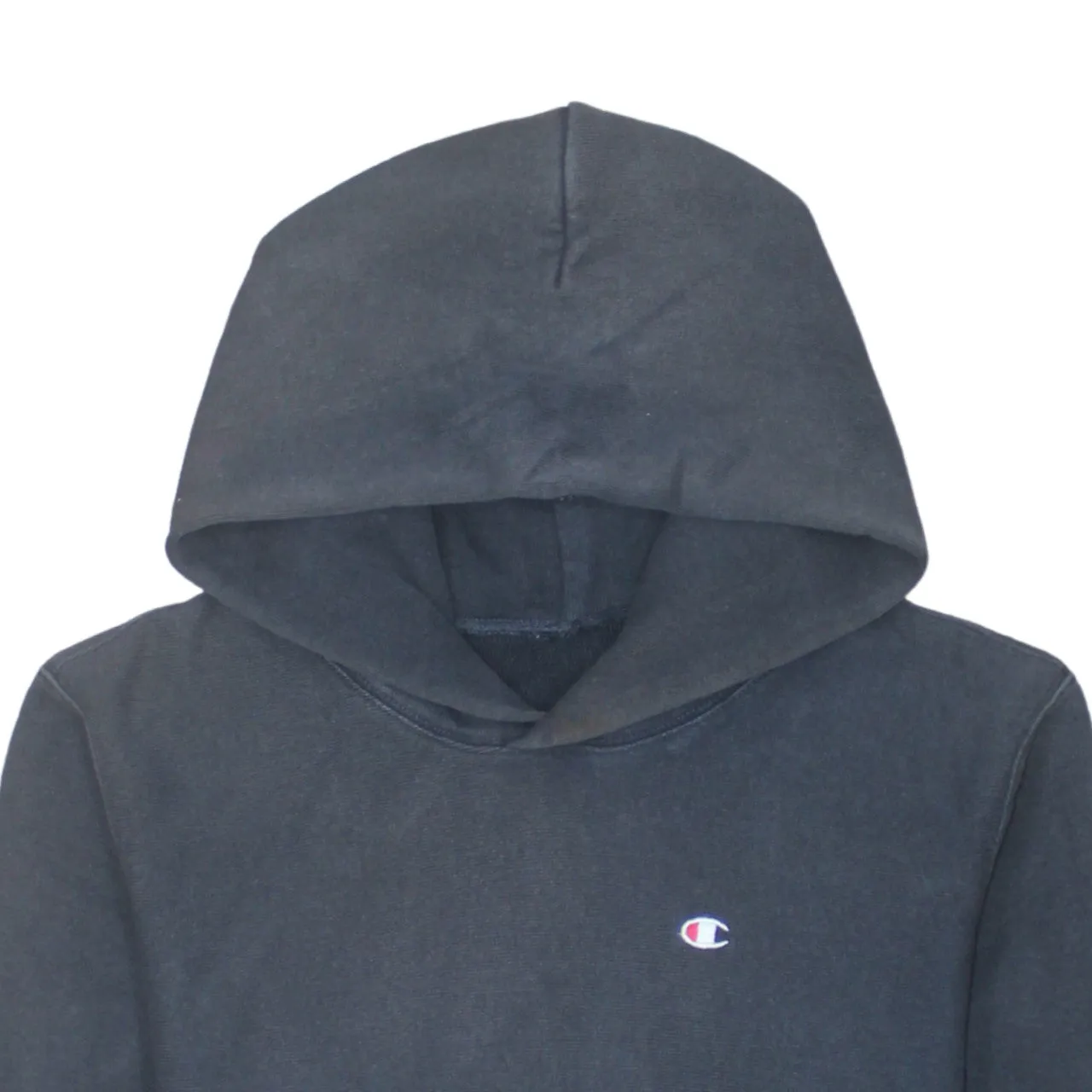 Champion Faded Black Hoodie Men's Small Embroidered C Logo Front Pocket Pullover Sweatshirt sold by Vintage Club product image thumbnail 3