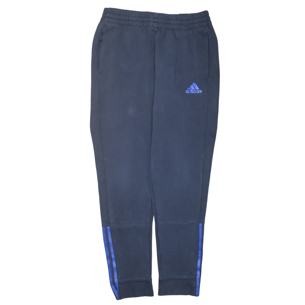 Adidas Navy Blue Joggers Men's 30 Embroidered Logo Elastic Waist Cuffed Track Sweatpants sold by Vintage Club