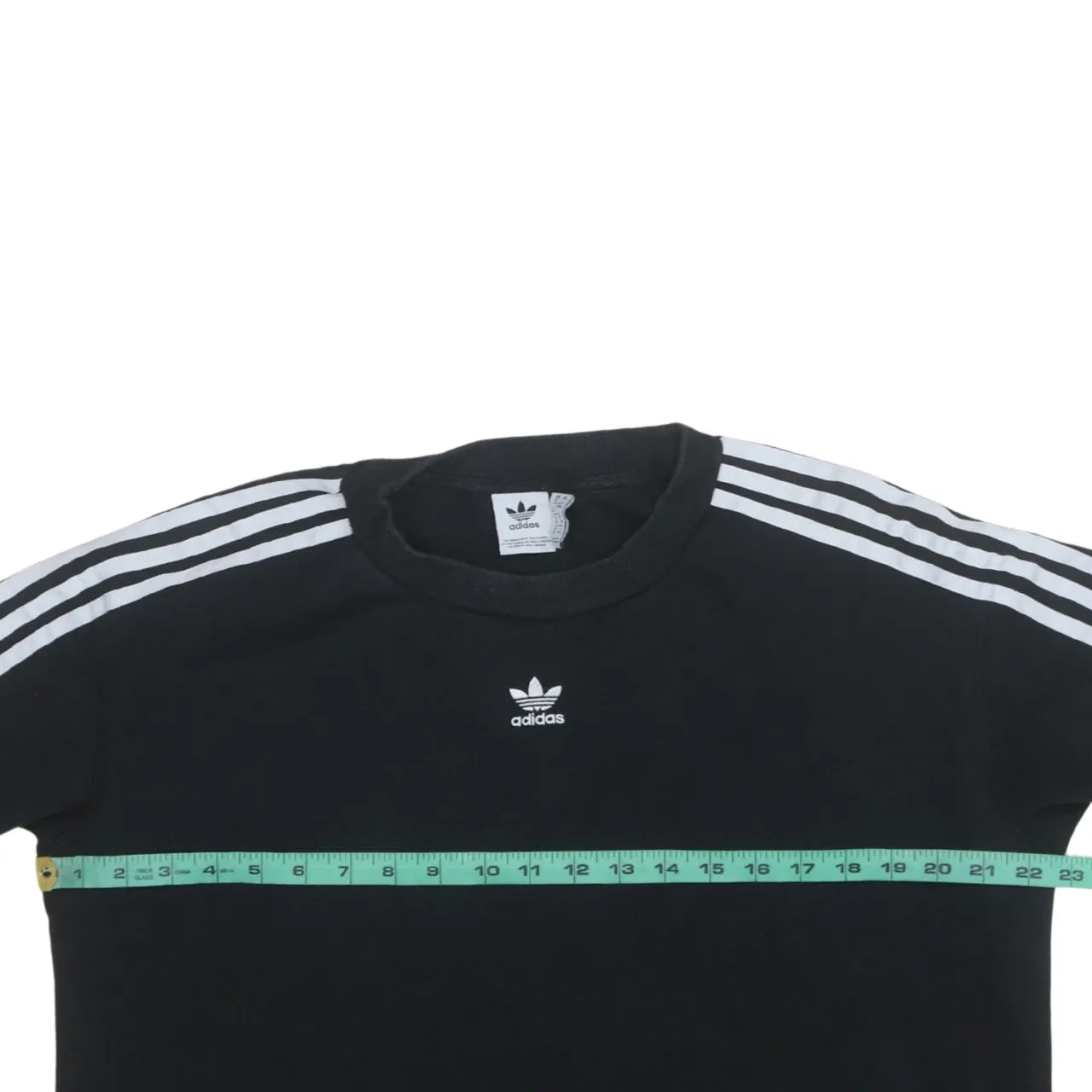 Adidas Black Sweatshirt Women’s XLarge Trefoil Embroidered Logo Three Stripe Sleeves Pullover Top sold by Vintage Club product image thumbnail 5