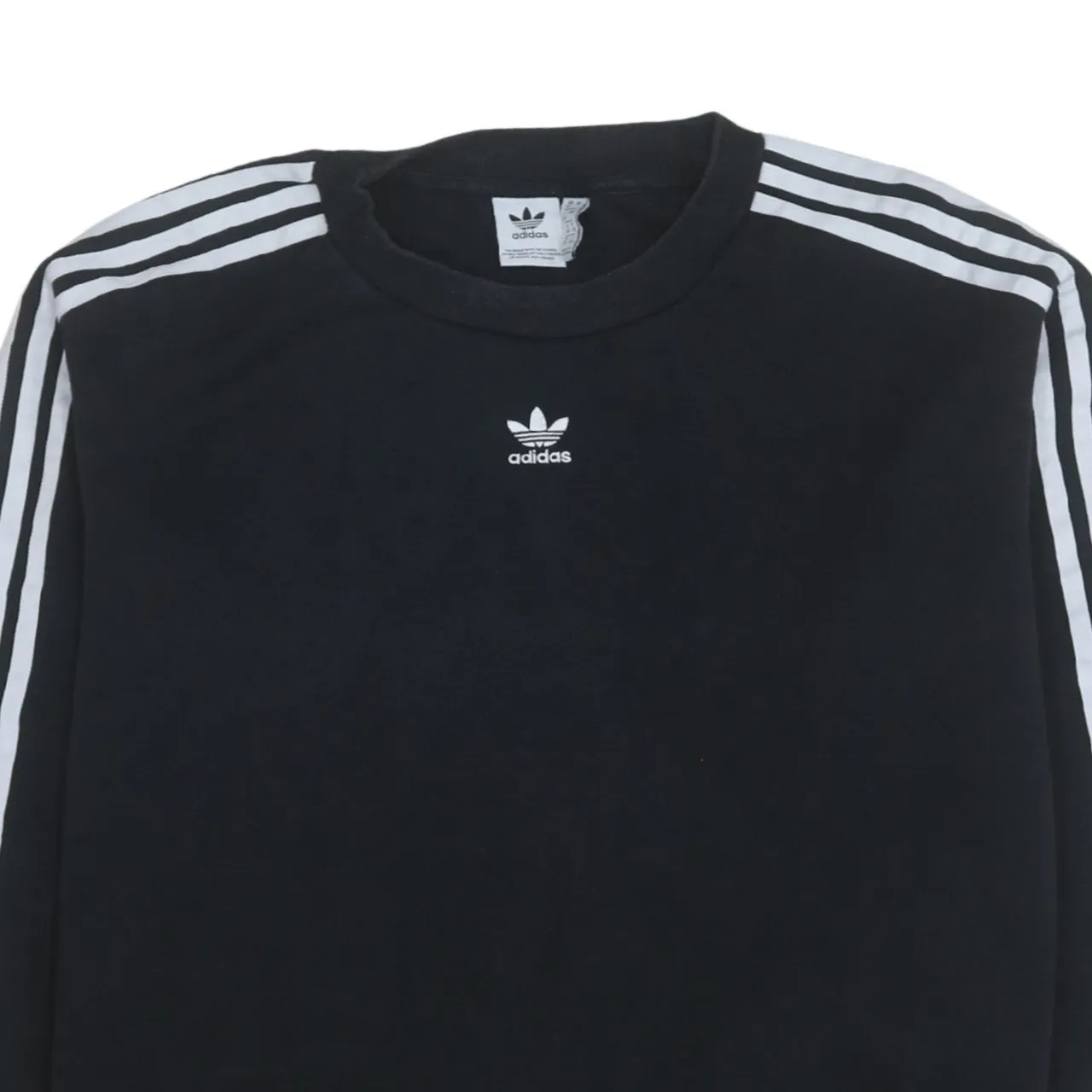 Adidas Black Sweatshirt Women’s XLarge Trefoil Embroidered Logo Three Stripe Sleeves Pullover Top sold by Vintage Club product image thumbnail 3