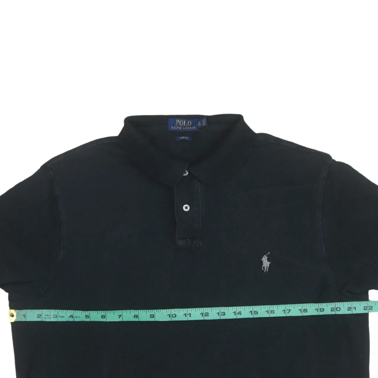 Polo Ralph Lauren Black Polo Shirt Women’s XLarge Embroidered Pony Logo Short Sleeve Top sold by Vintage Club product image thumbnail 5