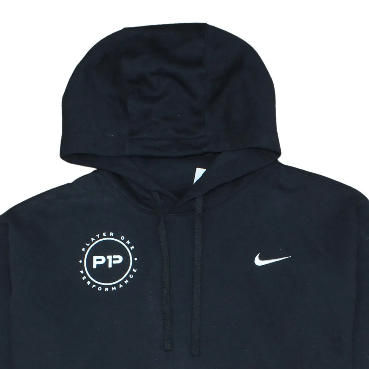 Nike Black Hoodie Men’s XLarge Printed Swoosh Player One Performance Logo Pullover Sweatshirt sold by Vintage Club product image thumbnail 3
